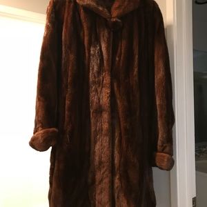 Custom brown mink coat